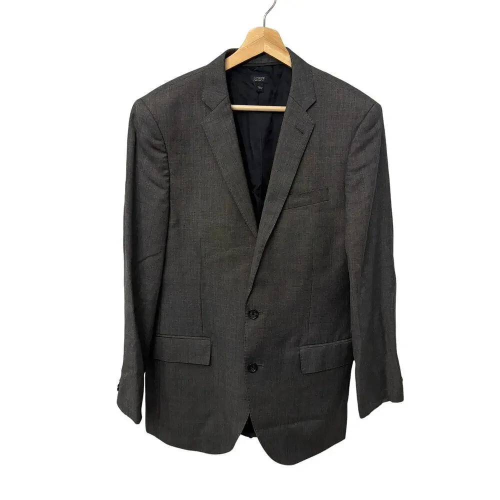 J Crew Ludlow Blazer Jacket Mens 38R Tollegno 1900 Gray Italian Wool
